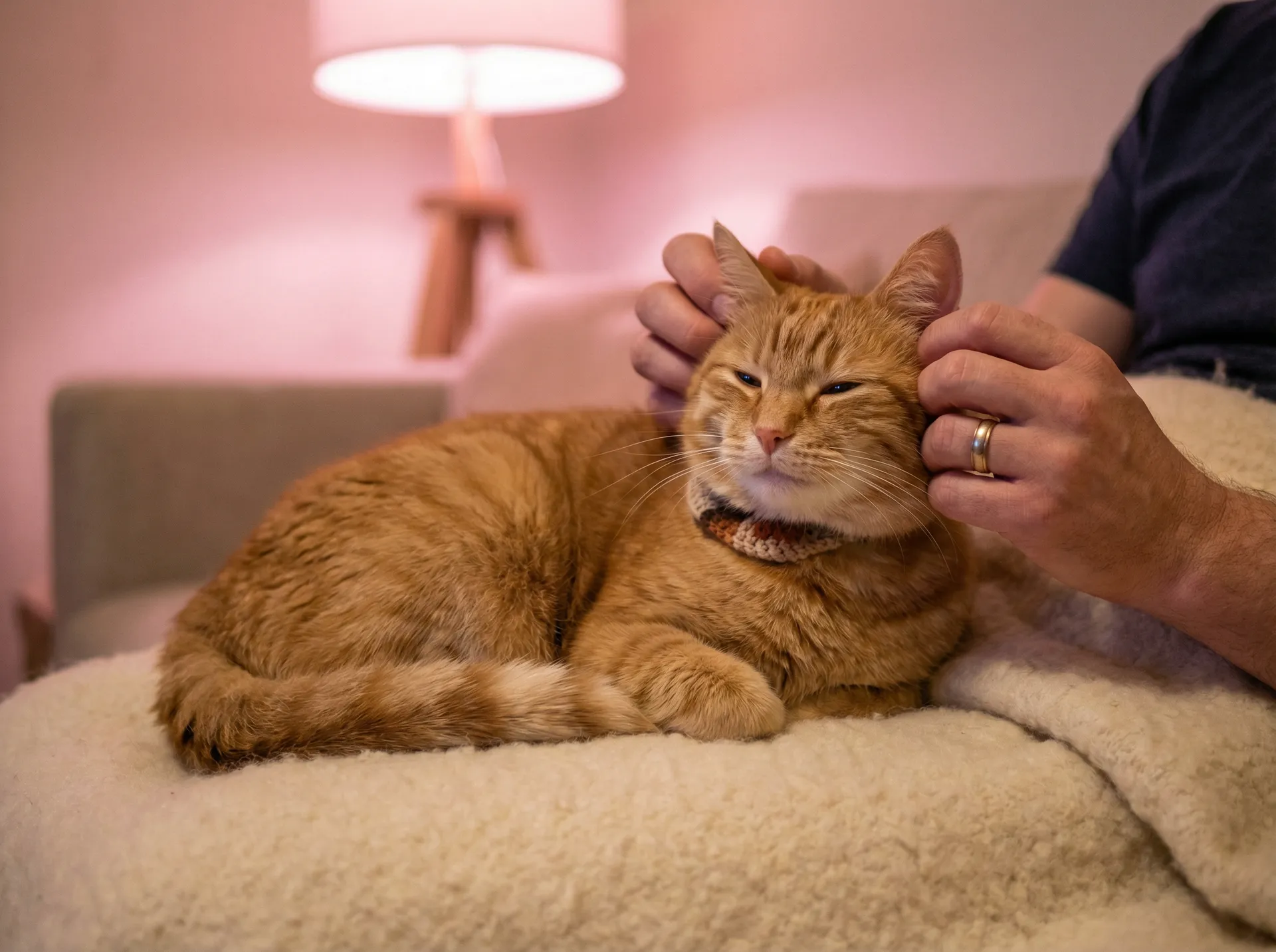 猫咪被温柔抚摸的幸福时刻 - 长泽锌浴室